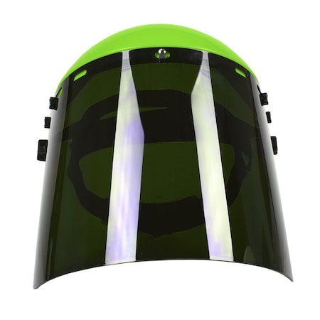 Forney Command PRO Grinding Shield Assembly with Ratchet Headgear, Green 58610